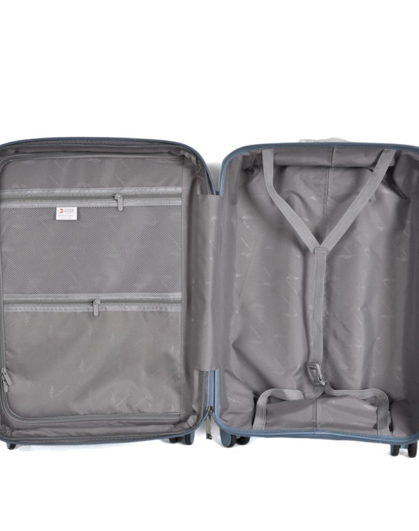 Three Birds P801 PP Hardshell Suitcase – Grey Blue