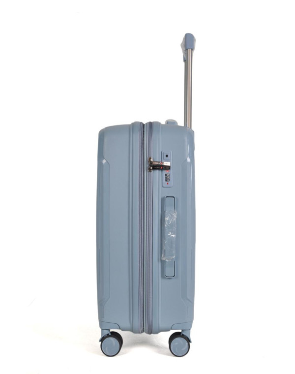 Three Birds P801 PP Hardshell Suitcase – Grey Blue