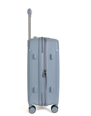 Three Birds P801 PP Hardshell Suitcase – Grey Blue