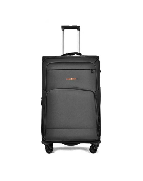 Three Birds 2019-37 Dot Fabric Suitcase – Black
