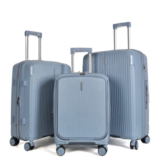 Finch - Suitcase Set in Grey Blue