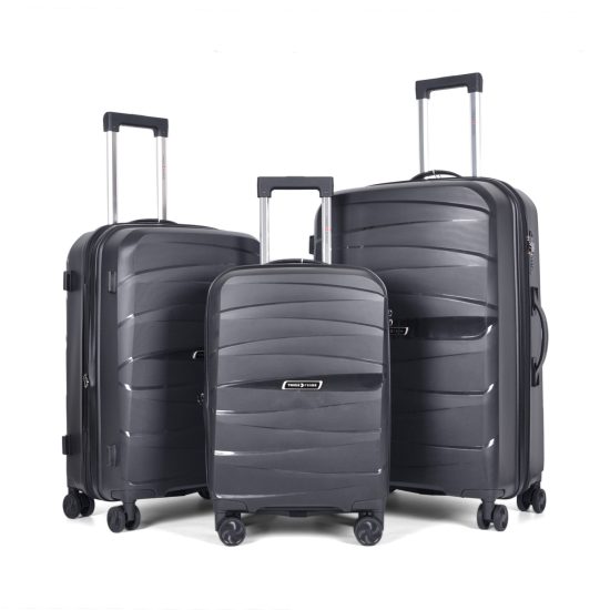 Flamingo - Suitcase Set in Dark Grey