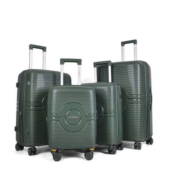 Owl - Suitcase Set in Blackish Green